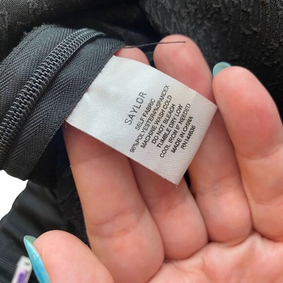 Revolve Saylor Brianna Textured Black Mini Skirt Size S Textured Ruffle - Picture 5 of 6